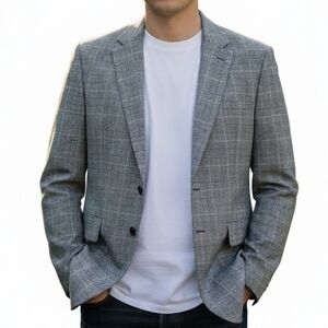 Ralph Ralph Lauren Dillards Blazer Men 42R Glen Plaid Double Vent Silk Wool